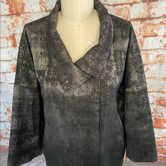 Eileen Fisher Grandeur Abstract Jacquard Jacket L - Picture 3 of 11